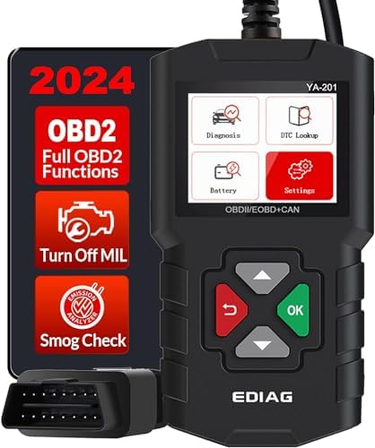 EDIAG YA201 OBD2 Diagnosegerät Vollständiger Obd2 Scanner, Auto Diagnose Scanner Tool Diagnosegerät Auto für Alle OBDII/EOBD 16-Pin OBDII-Schnittstelle, Universal Automotor Diagnose Scan Werkzeug. von EDIAG