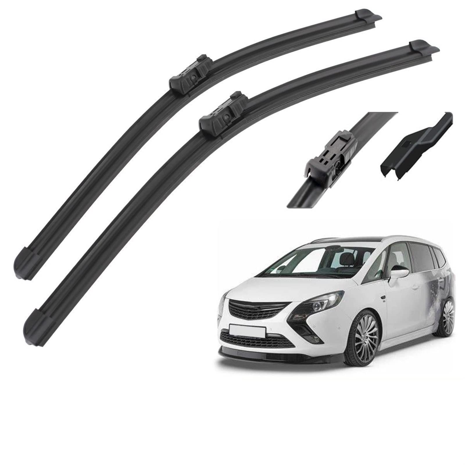 Scheibenwischer Für Opel Zafira Tourer C 2012 2013 2014 2015 2016 2017 2018 2019 2020 Frontwischerblätter Bürstenschneider Zubehör Windschutzscheibe von EDKAY