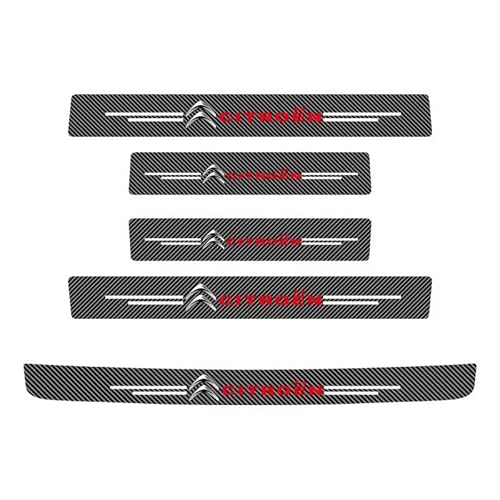 EDOTJD Auto Einstiegsleisten Schutz für Citroen C4 Cactus 2014-2017, Kohlefaser Türeinstiegsschutz Aufkleber Auto Türschweller Selbstklebend Schutzfolie Kratzfeste Innenzubehör,5pcs EDOTJD Auto Einstiegsleisten Schutz für Citroen C4 Cactus 2014-2017, Kohlefaser Türeinstiegsschutz Aufkleber Auto Türschweller Selbstklebend Schutzfolie Kratzfeste Innenzubehör,5pcs von EDOTJD