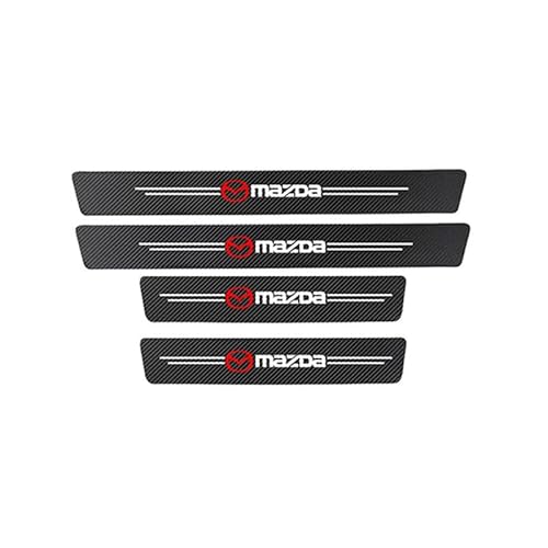 EDOTJD Auto Einstiegsleisten Schutz für Mazda 6 2012-2017, Kohlefaser Türeinstiegsschutz Aufkleber Auto Türschweller Selbstklebend Schutzfolie Kratzfeste Innenzubehör,4pcs von EDOTJD