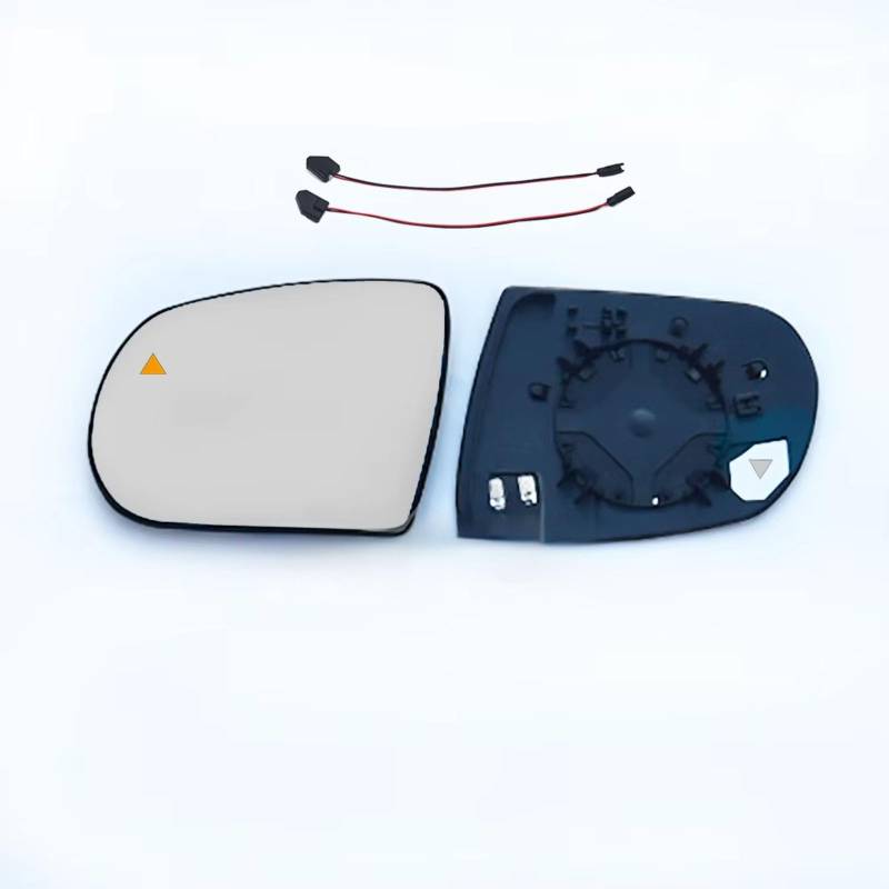 Kompatibel Mit Jeep Für Compass 2017 2018 2019 2020 2021 2022 2023. Seitenrückspiegel, Blaue Glaslinse, Toter Winkel, Autoteile(OEM White heated) von EDPOAQC