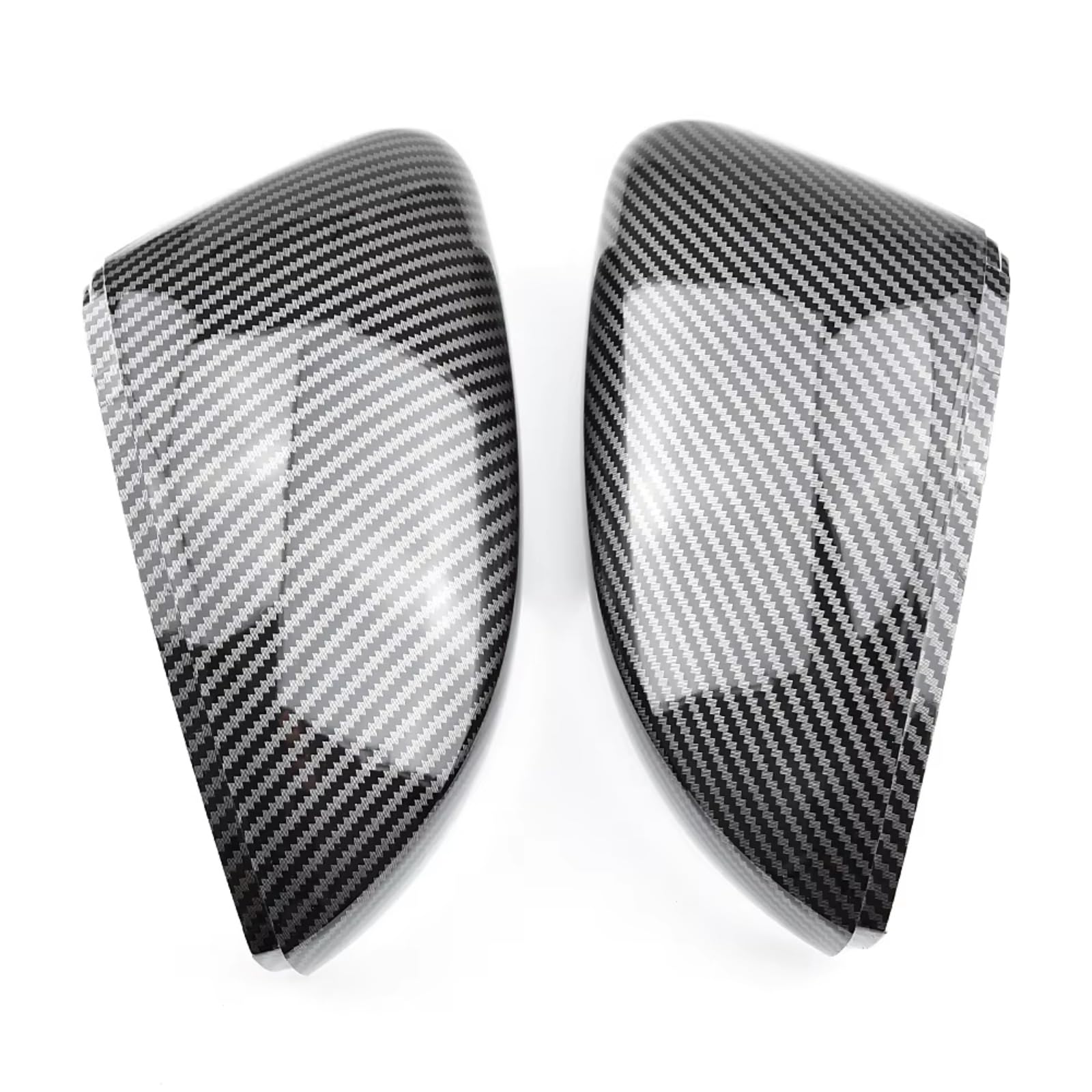 Kompatibel Mit VW Für Polo MK5 6R 6C 2009 2010 2011 2012 2013 2014 2015 2016 2017, 2-teilige Seitentür-Außenspiegelabdeckung, Autozubehör(Carbon black) von EDPOAQC
