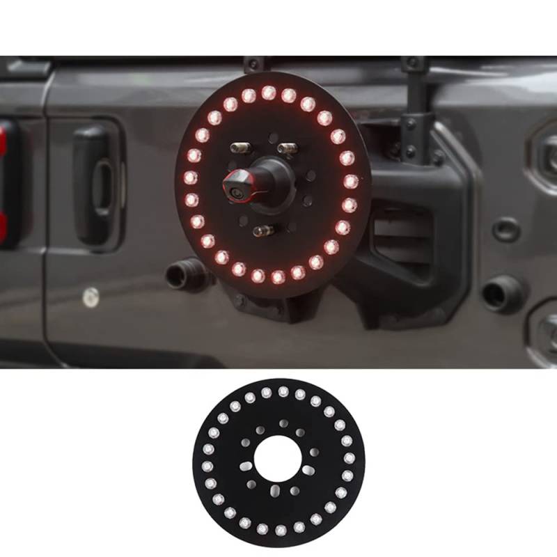 EDSARS Metall hinten Reserverad Licht hinten Bremslicht Lampe für Jeep Wrangler JK JL 2007-2023 Car Styling Exterior Zubehör von EDSARS
