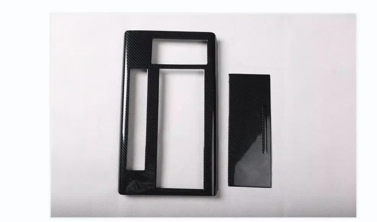 EDSXWUN Aufkleber Getriebeabdeckung Kompatibel Mit CRV 2012 2013 2014 2 Stück Auto-Dekorationsaufkleber Imitation Carbonfaser-Lenkrad-Air-Center-Konsolenpanel(Water Cup) von EDSXWUN