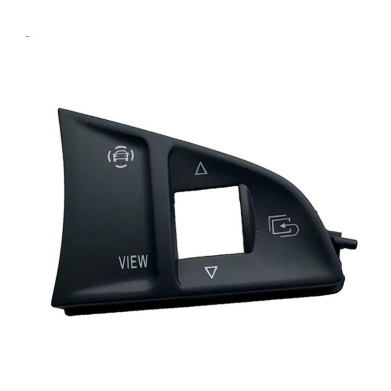 EDSXWUN Aufkleber Getriebeabdeckung Kompatibel Mit Skoda Für Octavia Für Superb Für Fabia 1/2/4 Stück Lenkradschalter-Tastenabdeckung Zierleiste Mittelkonsolen-Ornamente 3V0919719F(Button-1PC) von EDSXWUN