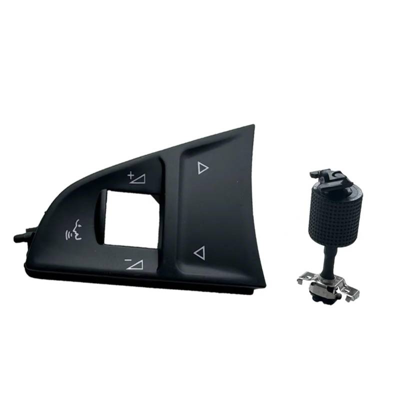 EDSXWUN Aufkleber Getriebeabdeckung Kompatibel Mit Skoda Für Octavia Für Superb Für Fabia 1/2/4 Stück Lenkradschalter-Tastenabdeckung Zierleiste Mittelkonsolen-Ornamente 3V0919719F(Option Button-1PC) von EDSXWUN