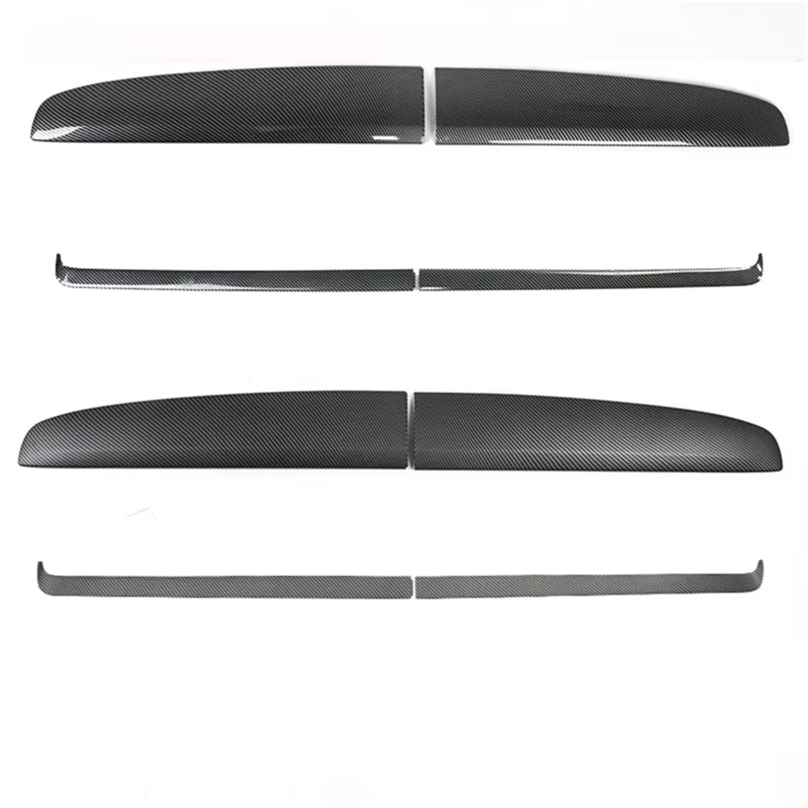 EDSXWUN Aufkleber Getriebeabdeckung Kompatibel Mit Tesla Für Model 3 2023 2024 4-teilige Glänzende Carbonfaser-Abdeckung Für Armaturenbrett-Mittelkonsolen-Zubehör(Dashboard Cover 4pcs) von EDSXWUN