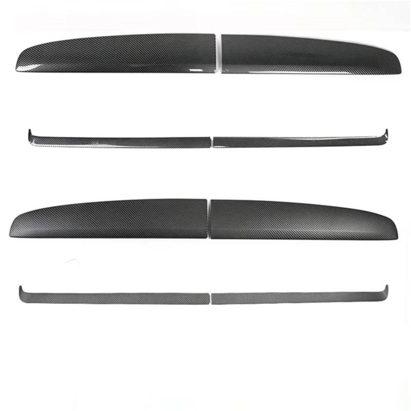 EDSXWUN Aufkleber Getriebeabdeckung Kompatibel Mit Tesla Für Model 3 2023 2024 4-teilige Glänzende Carbonfaser-Abdeckung Für Armaturenbrett-Mittelkonsolen-Zubehör(Dashboard Cover 4pcs) von EDSXWUN