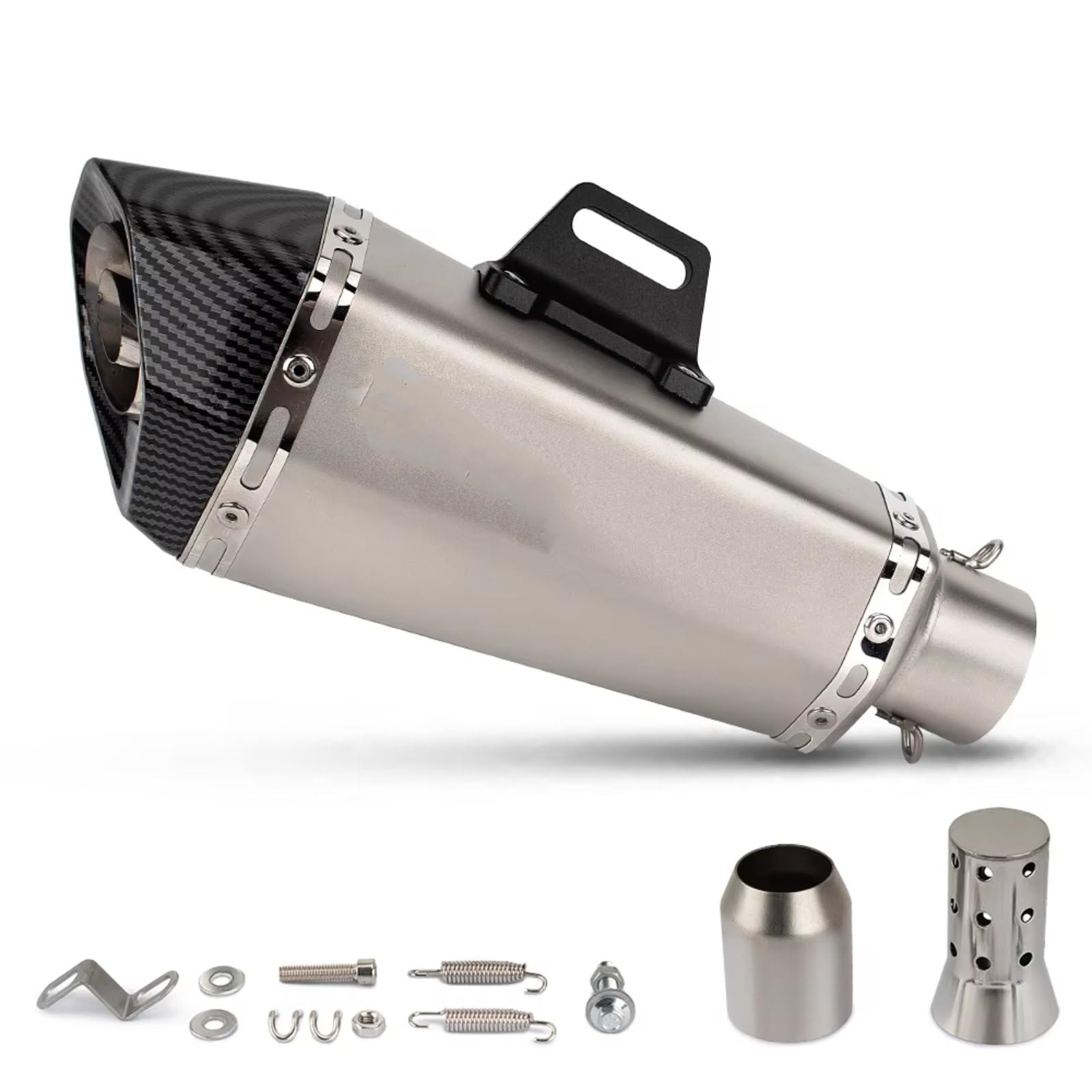 EDSXWUN Motorradauspuff Kompatibel Mit FZ6 Universal-Motorradzubehör Motorrad-Auspuffkegel Hexagon Schalldämpfer Auspuffrohr Modifizieren(Type A) von EDSXWUN