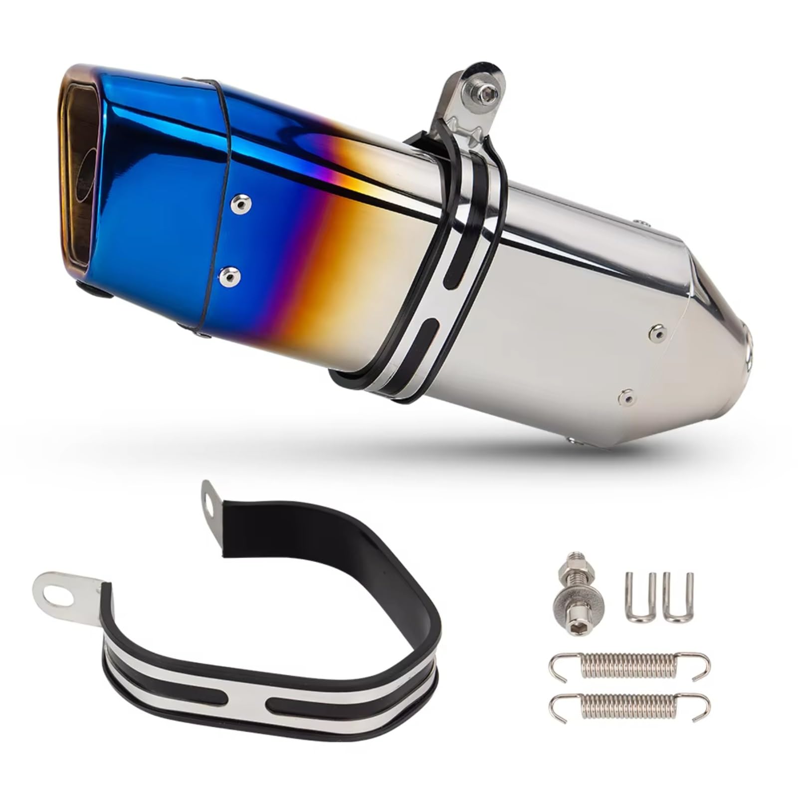 EDSXWUN Motorradauspuff Kompatibel Mit R7 Für MT09 Motorradzubehör Auspuffrohr Universal 51mm Motorrad Auspuff Schalldämpfer Pip(Type A) von EDSXWUN
