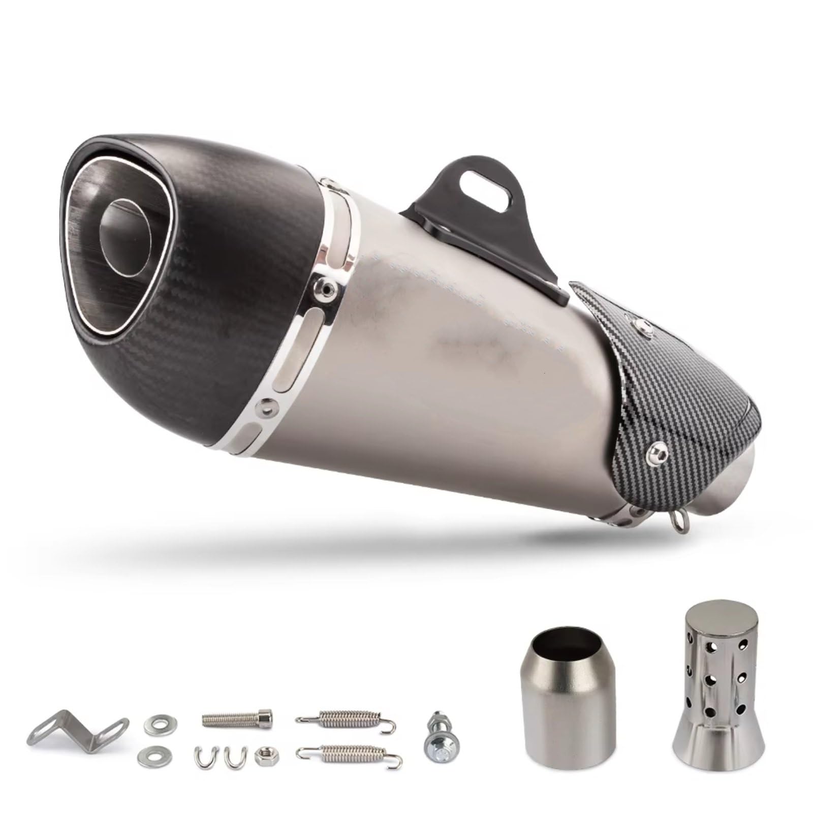 EDSXWUN Motorradauspuff Kompatibel Mit Suzuki Für GSX8R Universal-Motorradzubehör Motorrad-Auspuffrohr 51 Mm Motorrad-Schalldämpfer-Auspuffrohr(D) von EDSXWUN