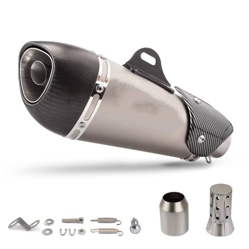 EDSXWUN Motorradauspuff Kompatibel Mit Suzuki Für GSX8R Universal-Motorradzubehör Motorrad-Auspuffrohr 51 Mm Motorrad-Schalldämpfer-Auspuffrohr(D) von EDSXWUN