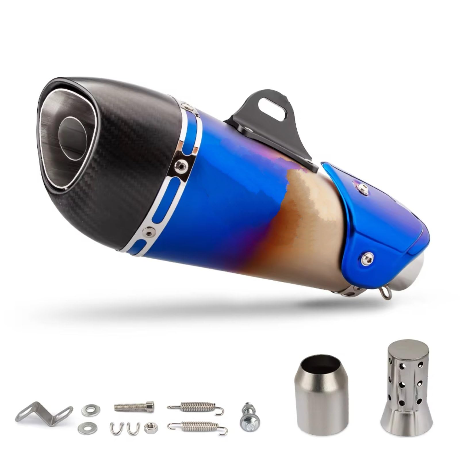 EDSXWUN Motorradauspuff Kompatibel Mit Suzuki Für GSX8R Universal-Motorradzubehör Motorrad-Auspuffrohr 51 Mm Motorrad-Schalldämpfer-Auspuffrohr(E) von EDSXWUN