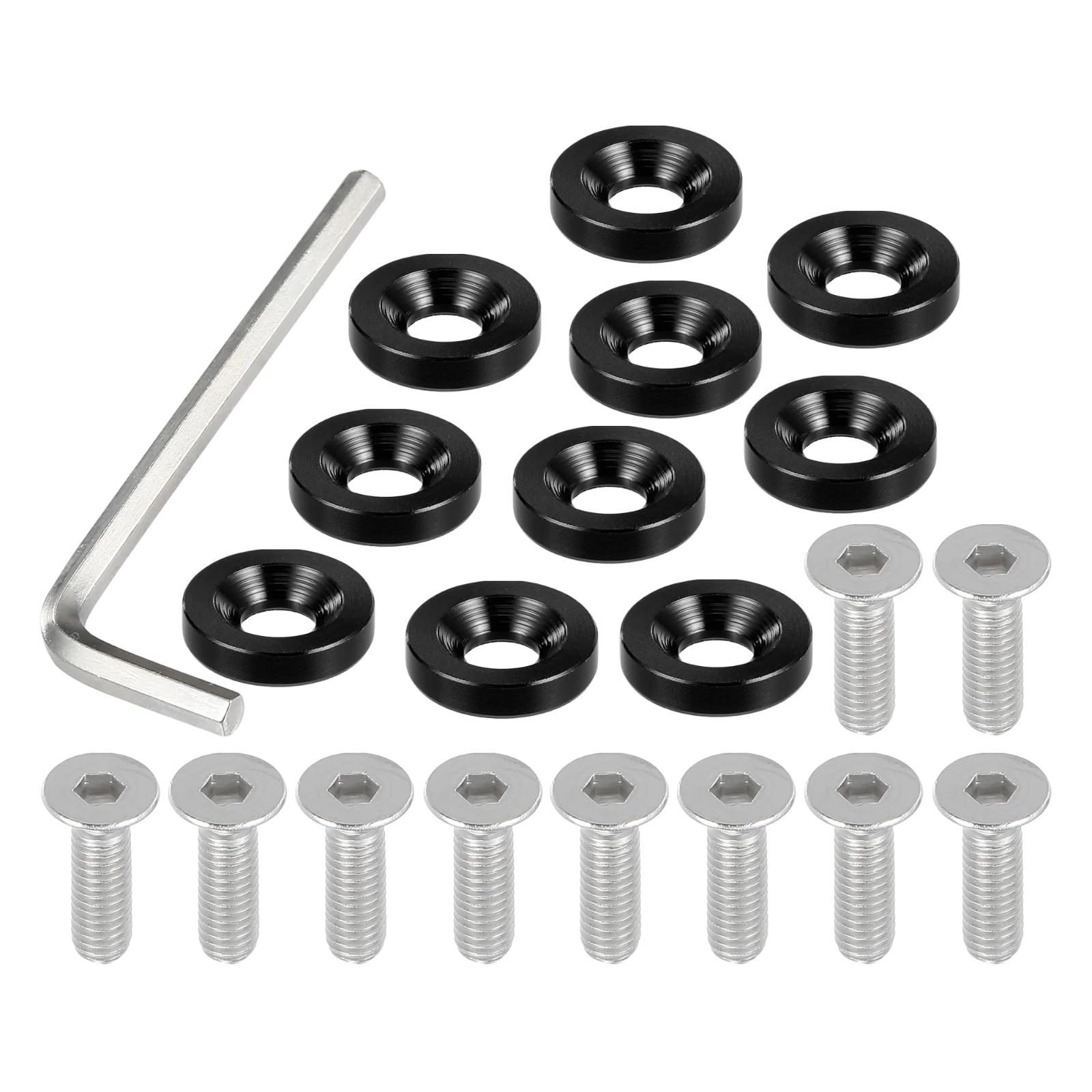 EDSXWUN Schraubensatz Motorrad 1 Set M6 Finishing Senkkopf Kotflügel Stoßstange Unterlegscheiben Dichtung Schraube Motor Bay Fastener Tool Kit Für Auto Motorrad Verkleidung Für Bolzen Zubehör(Black) EDSXWUN Schraubensatz Motorrad 1 Set M6 Finishing Senkkopf Kotflügel Stoßstange Unterlegscheiben Dichtung Schraube Motor Bay Fastener Tool Kit Für Auto Motorrad Verkleidung Für Bolzen Zubehör(Black) von EDSXWUN