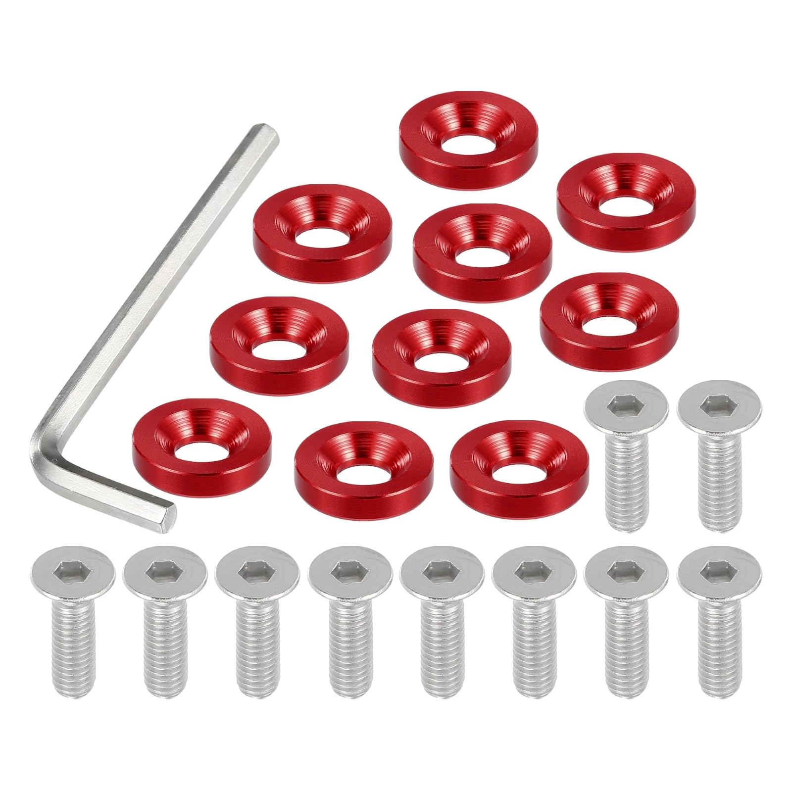 EDSXWUN Schraubensatz Motorrad 1 Set M6 Finishing Senkkopf Kotflügel Stoßstange Unterlegscheiben Dichtung Schraube Motor Bay Fastener Tool Kit Für Auto Motorrad Verkleidung Für Bolzen Zubehör(Red) EDSXWUN Schraubensatz Motorrad 1 Set M6 Finishing Senkkopf Kotflügel Stoßstange Unterlegscheiben Dichtung Schraube Motor Bay Fastener Tool Kit Für Auto Motorrad Verkleidung Für Bolzen Zubehör(Red) von EDSXWUN