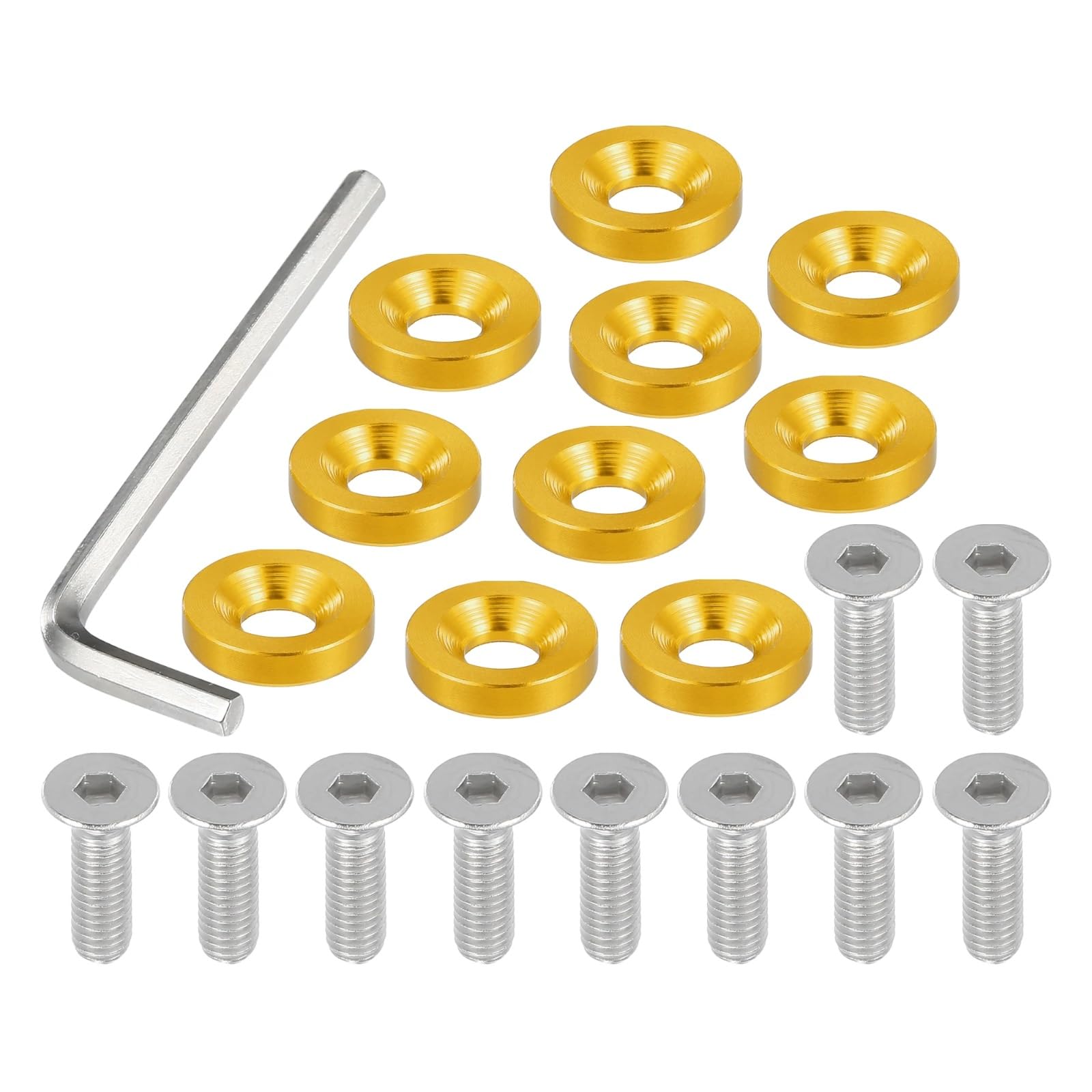 EDSXWUN Schraubensatz Motorrad 1 Set M6 Finishing Senkkopf Kotflügel Stoßstange Unterlegscheiben Dichtung Schraube Motor Bay Fastener Tool Kit Für Auto Motorrad Verkleidung Für Bolzen Zubehör(Yellow) EDSXWUN Schraubensatz Motorrad 1 Set M6 Finishing Senkkopf Kotflügel Stoßstange Unterlegscheiben Dichtung Schraube Motor Bay Fastener Tool Kit Für Auto Motorrad Verkleidung Für Bolzen Zubehör(Yellow) von EDSXWUN