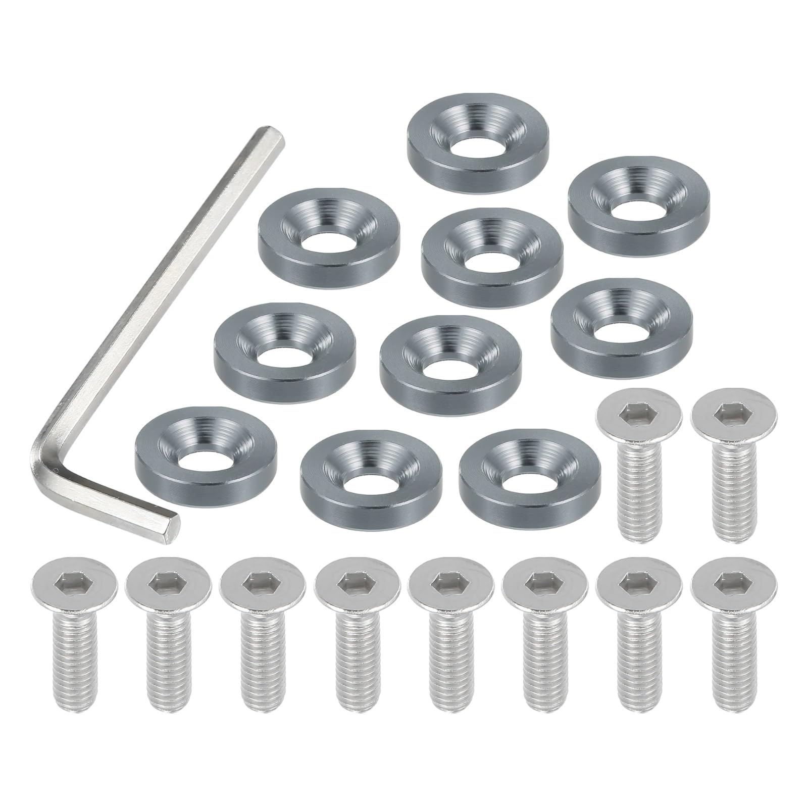 EDSXWUN Schraubensatz Motorrad 1 Set M6 Finishing Senkkopf Kotflügel Stoßstange Unterlegscheiben Dichtung Schraube Motor Bay Fastener Tool Kit Für Auto Motorrad Verkleidung Für Bolzen Zubehör(Silver) EDSXWUN Schraubensatz Motorrad 1 Set M6 Finishing Senkkopf Kotflügel Stoßstange Unterlegscheiben Dichtung Schraube Motor Bay Fastener Tool Kit Für Auto Motorrad Verkleidung Für Bolzen Zubehör(Silver) von EDSXWUN