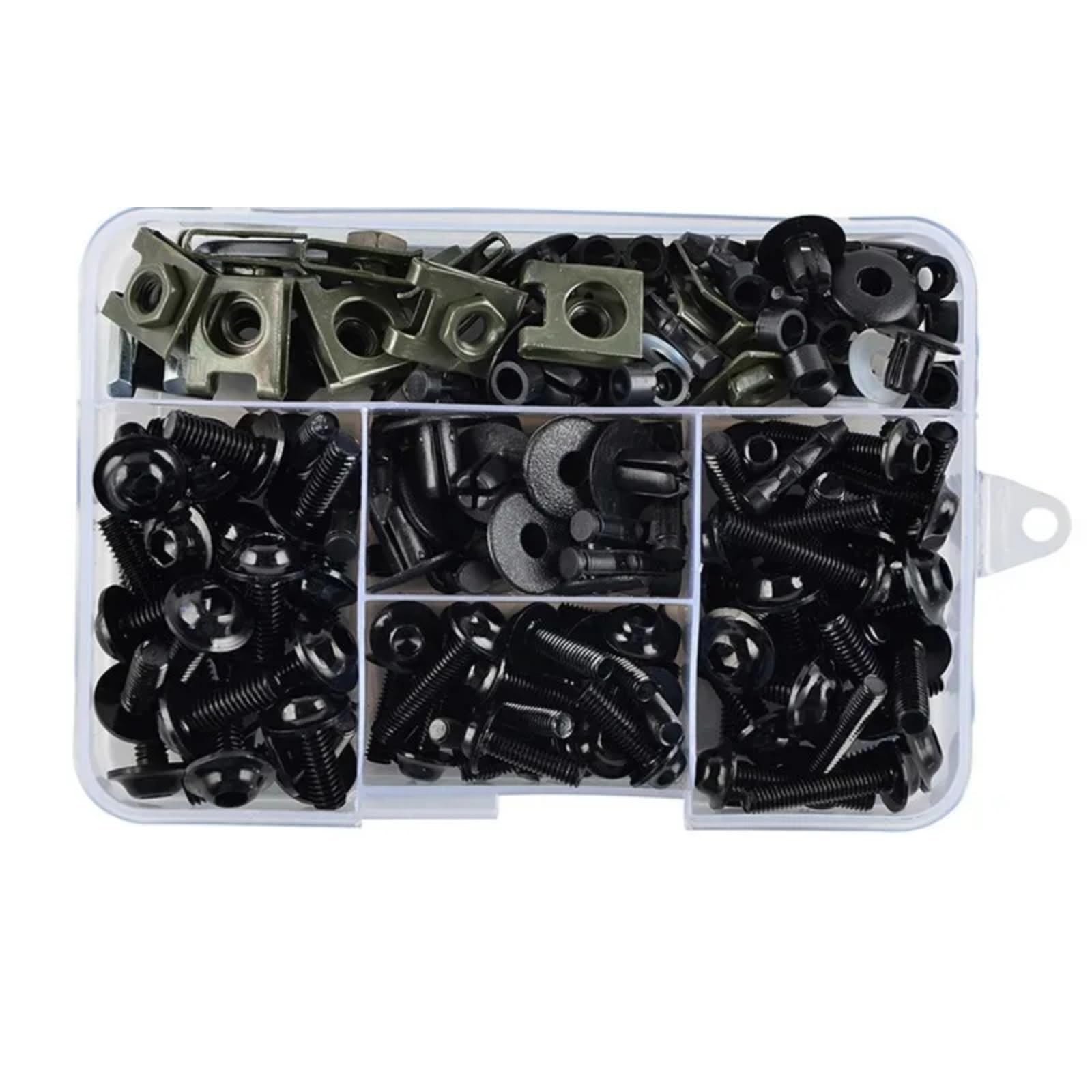 EDSXWUN Schraubensatz Motorrad Für Adventure Für F900R Für F900XR Für G310RR Motorrad Verkleidung Schrauben Schrauben Kit Mutter Clips Motorrad Batterie Terminal Schrauben(Black) von EDSXWUN