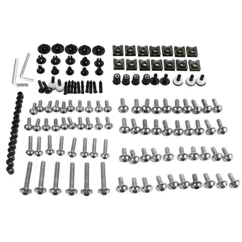 EDSXWUN Schraubensatz Motorrad Für CB400SF Für CB1300 Für CB600 Für CB900 Für Hornet Schrauben Motorrad Körper Verkleidung Schrauben Motorrad Batterie Terminal Schrauben(Silver) von EDSXWUN