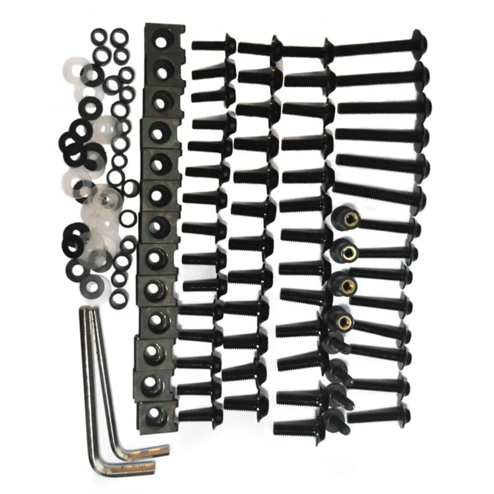 EDSXWUN Schraubensatz Motorrad Für CBF600 SA Für VF750S Motorrad Komplette Verkleidung Schrauben Kit Körper Schrauben Motorrad Batterie Terminal Schrauben(Black) von EDSXWUN