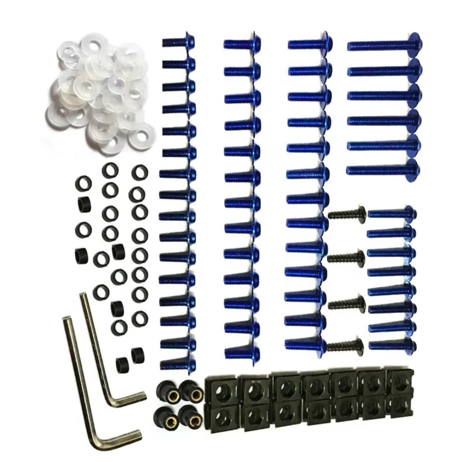 EDSXWUN Schraubensatz Motorrad Für CBF600 SA Für VF750S Motorrad Komplette Verkleidung Schrauben Kit Körper Schrauben Motorrad Batterie Terminal Schrauben(Blue) von EDSXWUN