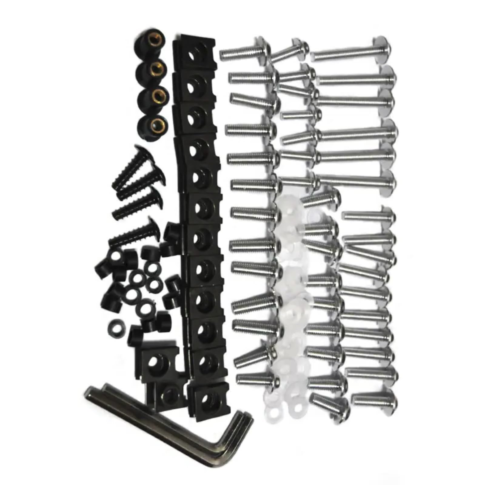 EDSXWUN Schraubensatz Motorrad Für CBF600 SA Für VF750S Motorrad Komplette Verkleidung Schrauben Kit Körper Schrauben Motorrad Batterie Terminal Schrauben(Silver) von EDSXWUN