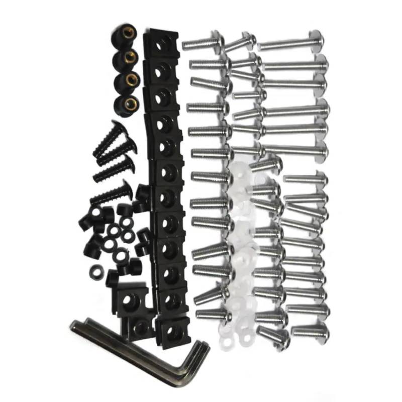 EDSXWUN Schraubensatz Motorrad Für CBF600 SA Für VF750S Motorrad Komplette Verkleidung Schrauben Kit Körper Schrauben Motorrad Batterie Terminal Schrauben(Silver) von EDSXWUN