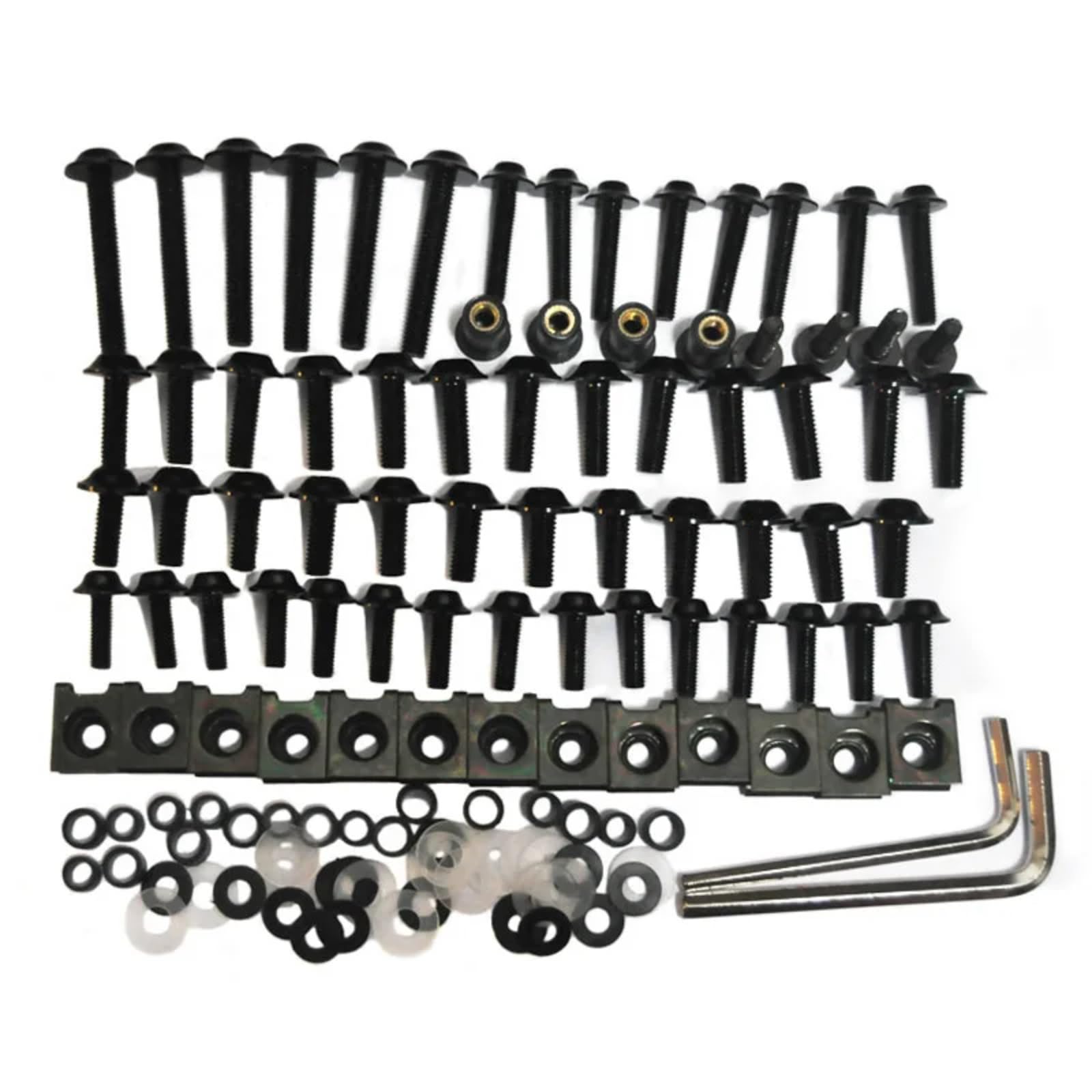EDSXWUN Schraubensatz Motorrad Für K1600 GT GTL Für K1300 S R GT Motorrad Komplette Verkleidung Schrauben Kit Körper Schrauben Motorrad Batterie Terminal Schrauben(Black) von EDSXWUN