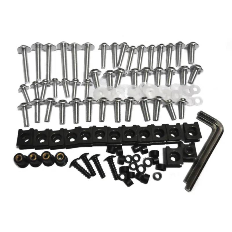 EDSXWUN Schraubensatz Motorrad Für K1600 GT GTL Für K1300 S R GT Motorrad Komplette Verkleidung Schrauben Kit Körper Schrauben Motorrad Batterie Terminal Schrauben(Silver) von EDSXWUN