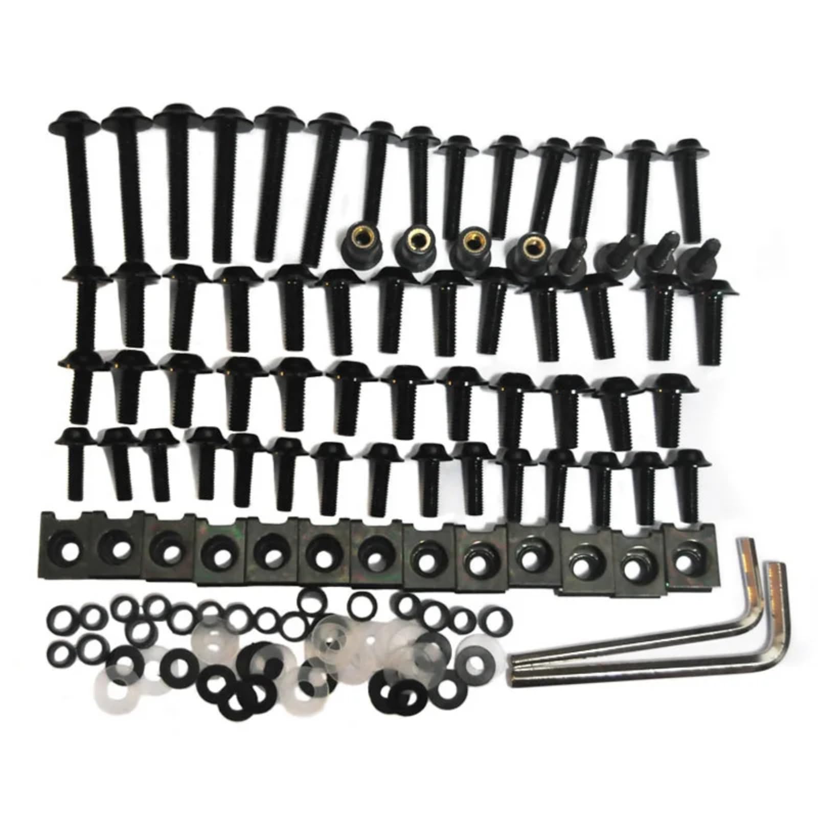 EDSXWUN Schraubensatz Motorrad Für R1200RT Für R1200GS Motorrad Komplette Verkleidung Schrauben Kit Körper Schrauben Motorrad Batterie Terminal Schrauben(Black) von EDSXWUN