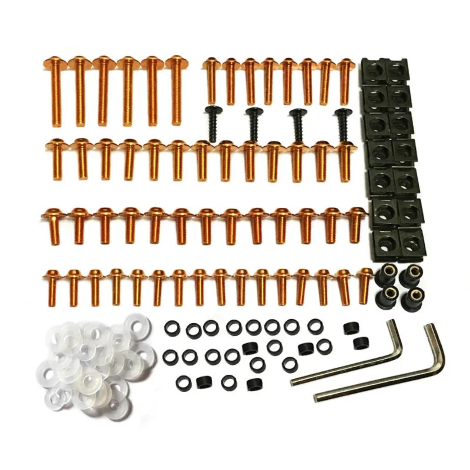 EDSXWUN Schraubensatz Motorrad Für R1200RT Für R1200GS Motorrad Komplette Verkleidung Schrauben Kit Körper Schrauben Motorrad Batterie Terminal Schrauben(Yellow) von EDSXWUN