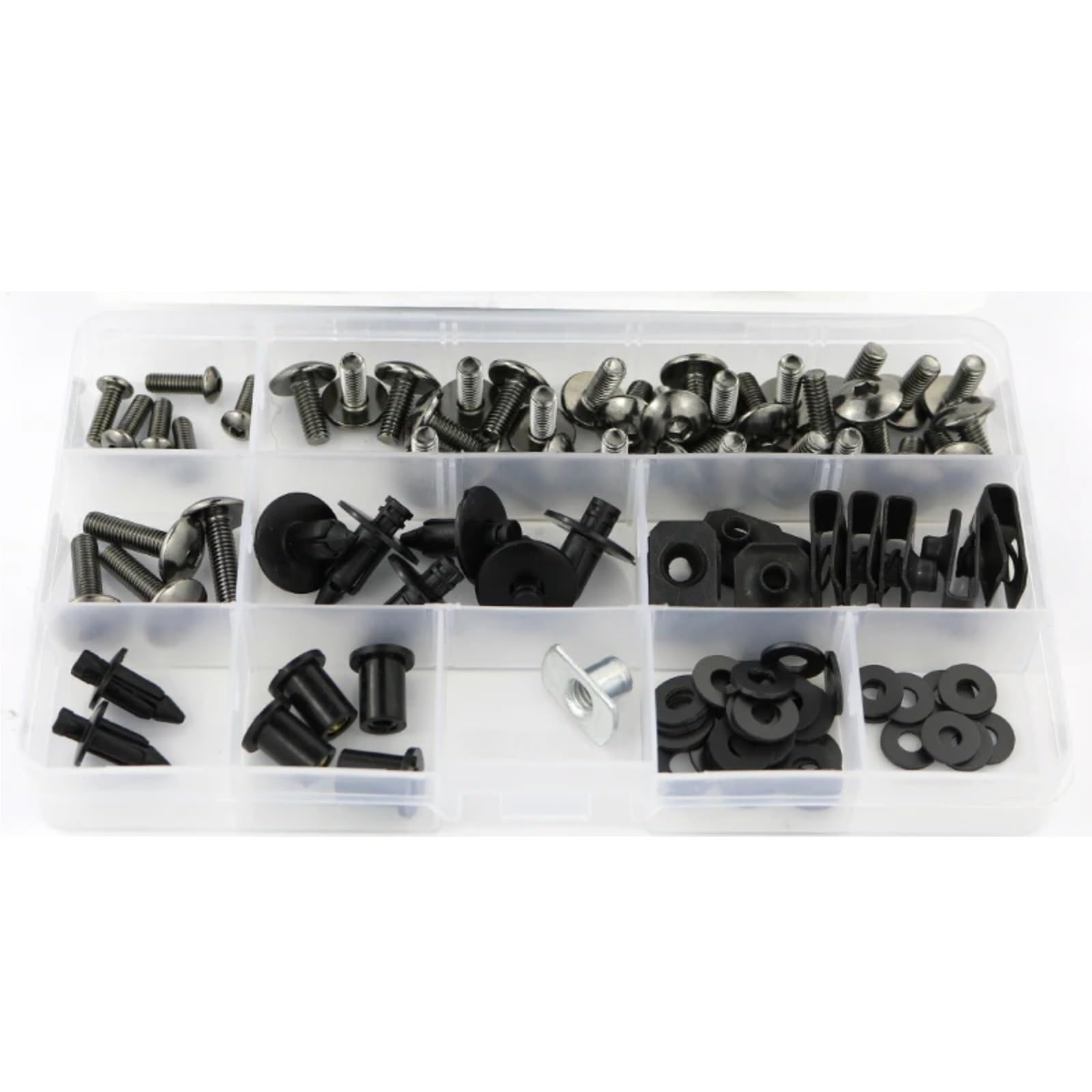 EDSXWUN Schraubensatz Motorrad Kompatibel Mit Aprilia Für RSV4 2010–2014 Motorradverkleidung Komplettes Verkleidungsschrauben-Set Clips Karosserieschrauben Muttern Stahl(Multi-Colored) von EDSXWUN