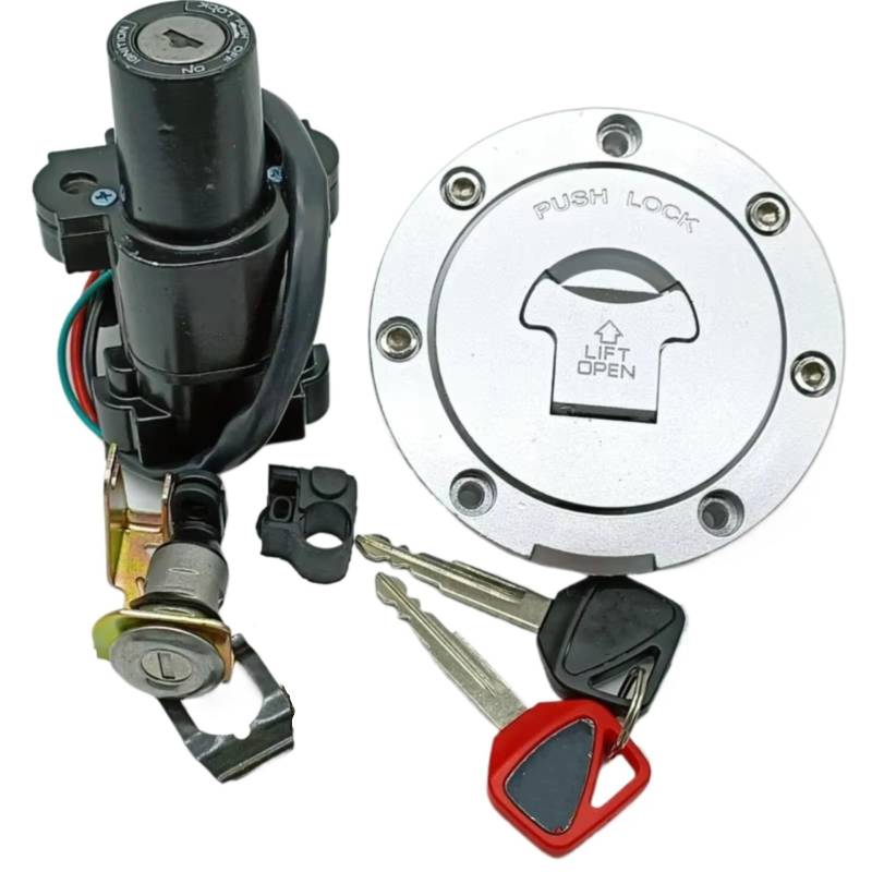 EDSXWUN Zündschloss Schalter Für CBR600 Für CBR600F PC35 1999-2006 Zündschloss Tankdeckel Für Sitz Lock Key Set 35010-MBW-600 35010-MBW-682 35010-MBW-D20 von EDSXWUN