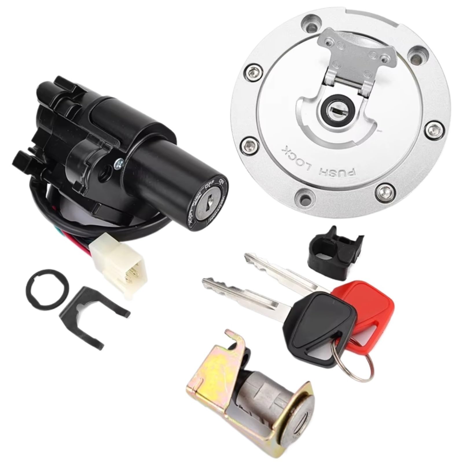 EDSXWUN Zündschloss Schalter Für CBR600RR 2003-2006 Für CBR900RR Für CBR929 2000-2001 35010-MCJ-671 Motorrad Für Tankdeckel Zündschalter Für Sitz Schloss Schlüssel EDSXWUN Zündschloss Schalter Für CBR600RR 2003-2006 Für CBR900RR Für CBR929 2000-2001 35010-MCJ-671 Motorrad Für Tankdeckel Zündschalter Für Sitz Schloss Schlüssel von EDSXWUN