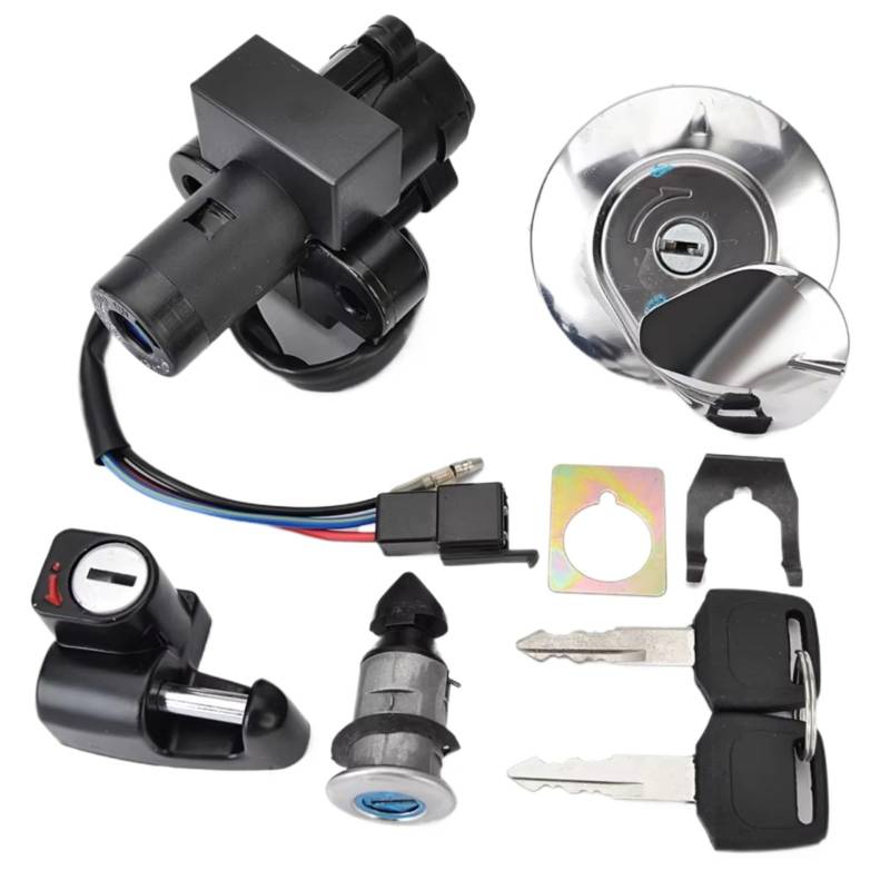 EDSXWUN Zündschloss Schalter Für CL400 1999 Zündschloss Sperren Für Gas Benzin Tankdeckel Abdeckung Set Motorrad Zubehör Motorrad Ersatzteile von EDSXWUN