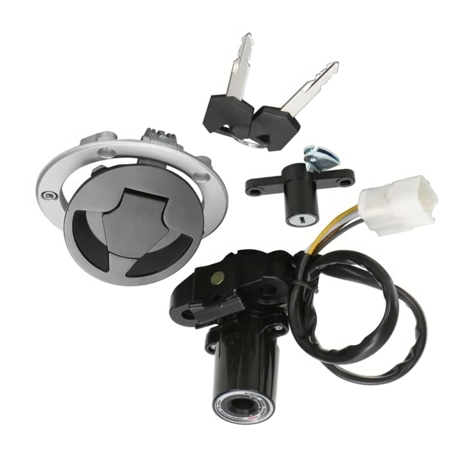 EDSXWUN Zündschloss Schalter Kompatibel Mit Für ZX1000 Für ZX10R 2011–2015 1 Set Motorrad Für Tankdeckelschloss Mit 2 Schlüsseln + Zündschloss-Sperr-Kits EDSXWUN Zündschloss Schalter Kompatibel Mit Für ZX1000 Für ZX10R 2011–2015 1 Set Motorrad Für Tankdeckelschloss Mit 2 Schlüsseln + Zündschloss-Sperr-Kits von EDSXWUN