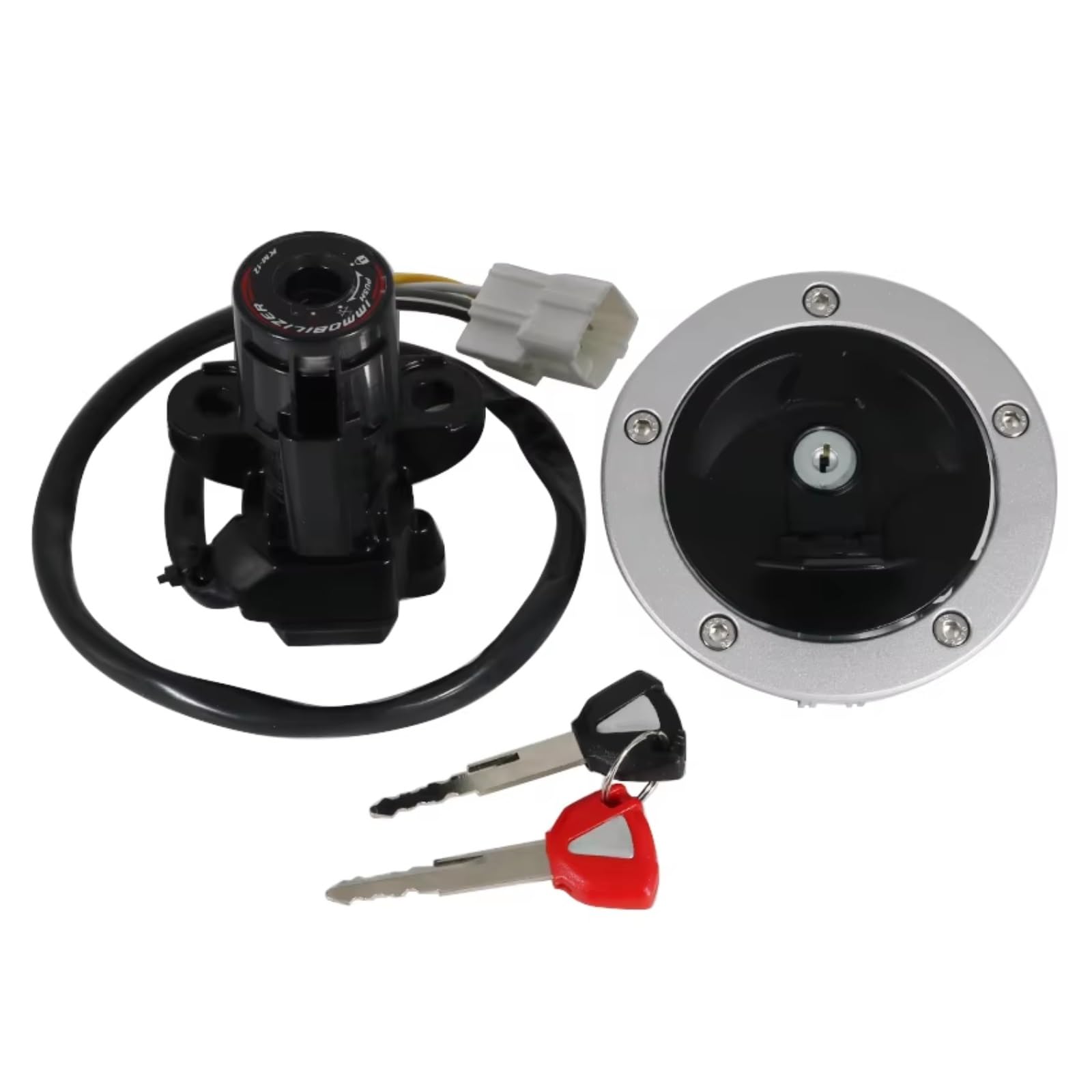 EDSXWUN Zündschloss Schalter Kompatibel Mit Für ZX1400 Für Ninja Für ZX14R 2012–2017 Für ER650 Für ER6N 2012–2016 Motorradkappen-Set Zündschalter EDSXWUN Zündschloss Schalter Kompatibel Mit Für ZX1400 Für Ninja Für ZX14R 2012–2017 Für ER650 Für ER6N 2012–2016 Motorradkappen-Set Zündschalter von EDSXWUN