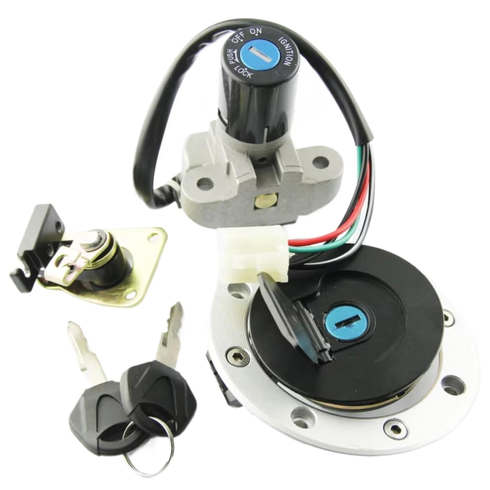 EDSXWUN Zündschloss Schalter Kompatibel Mit Suzuki Für GSF250 Für Bandit 250 1997–2000 Für GSX400 Impulse 1994–1999 Motorrad-Zündschalter Für Tankdeckel Für Sitzschloss EDSXWUN Zündschloss Schalter Kompatibel Mit Suzuki Für GSF250 Für Bandit 250 1997–2000 Für GSX400 Impulse 1994–1999 Motorrad-Zündschalter Für Tankdeckel Für Sitzschloss von EDSXWUN