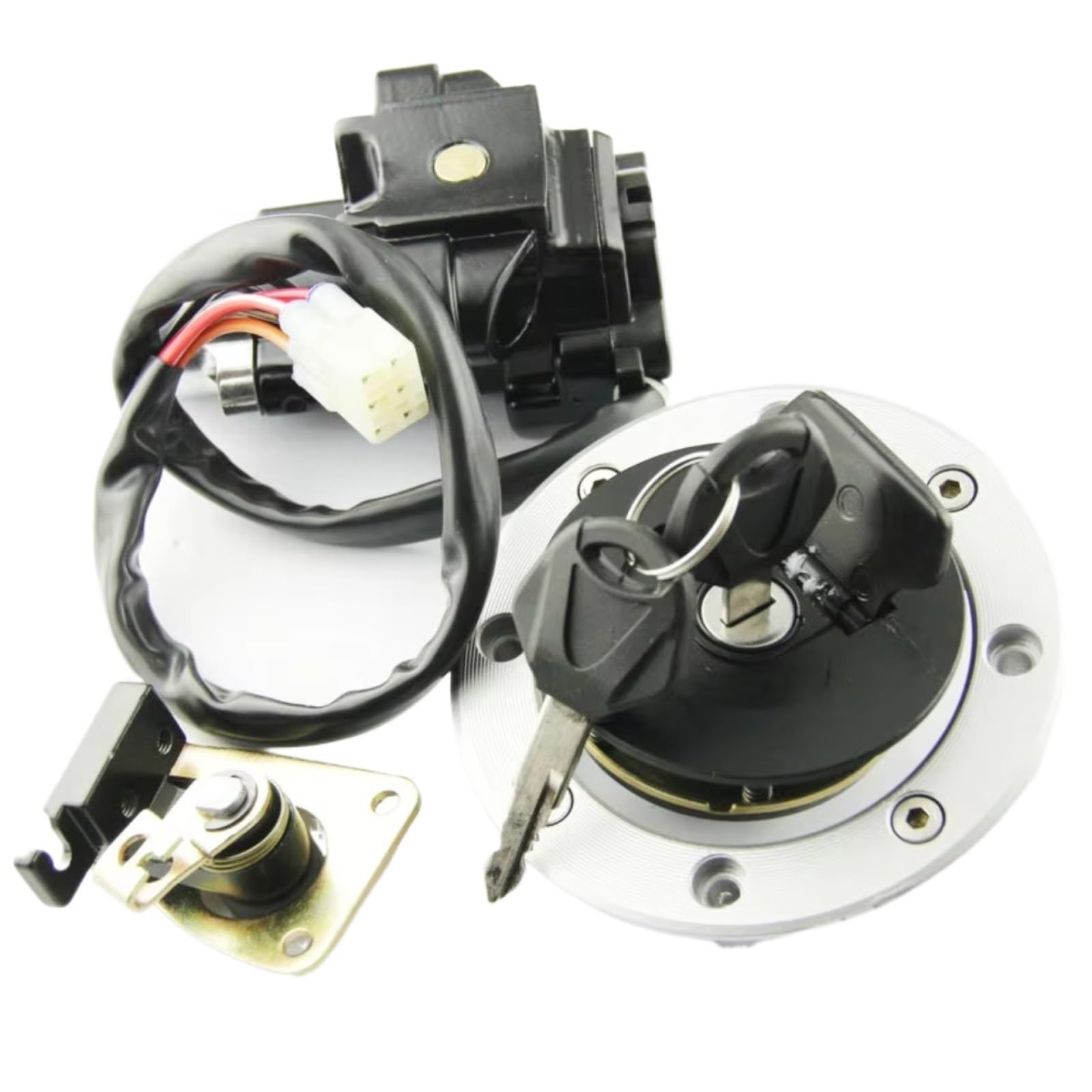 EDSXWUN Zündschloss Schalter Kompatibel Mit Suzuki Für GSX400 FSV FSK1 Für Inazuma 2000 Für TL1000R 1998–2003 Für TL1000S 1997–2001 Motorrad-Tankdeckel-Abdeckungsschloss-Set EDSXWUN Zündschloss Schalter Kompatibel Mit Suzuki Für GSX400 FSV FSK1 Für Inazuma 2000 Für TL1000R 1998–2003 Für TL1000S 1997–2001 Motorrad-Tankdeckel-Abdeckungsschloss-Set von EDSXWUN