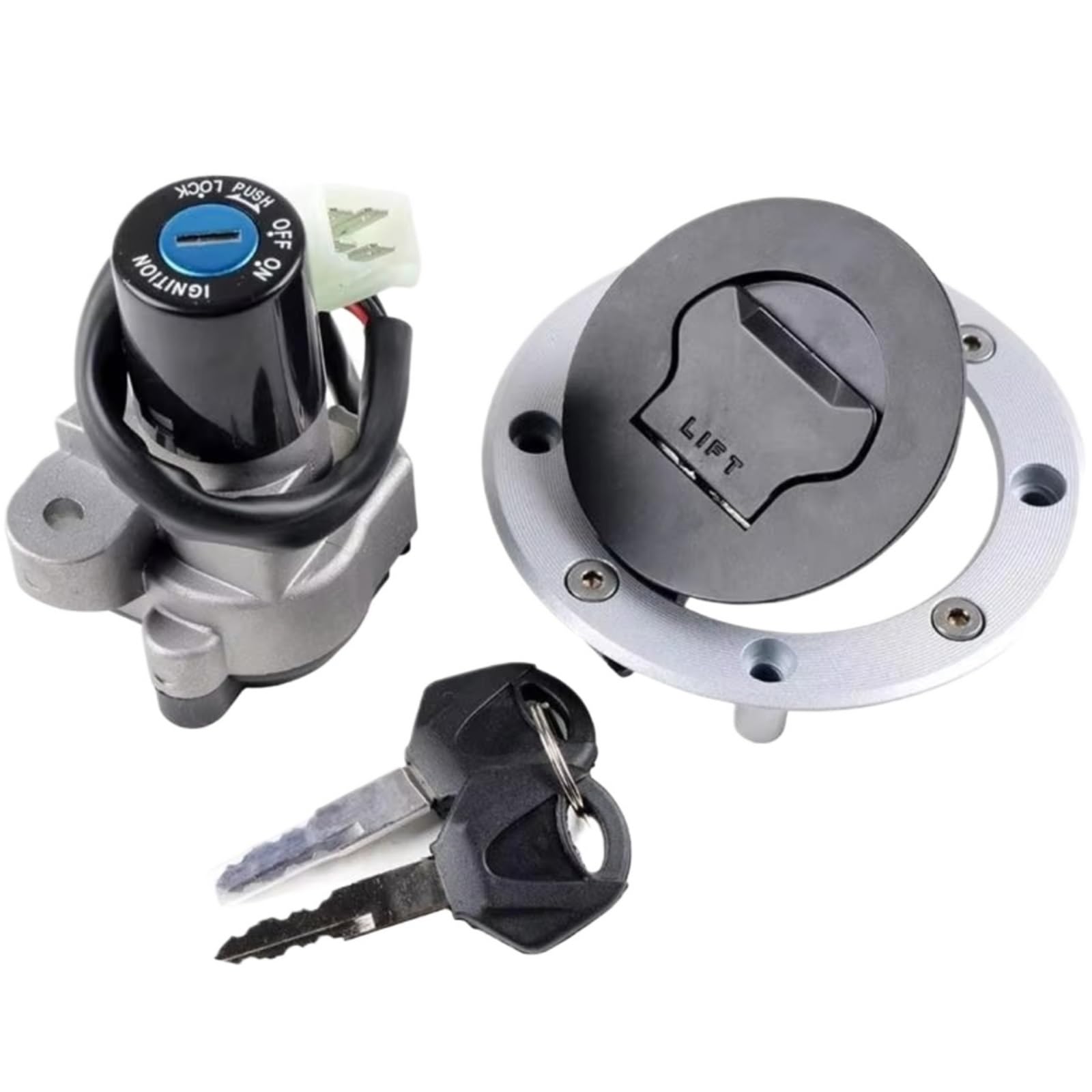 EDSXWUN Zündschloss Schalter Kompatibel Mit Suzuki Für GSXR600 750 2004-2015 Für GSXR600 2004-2005 2008-2015 Motorrad-Zündschalter Für Tankdeckel-Schlossschlüssel-Set EDSXWUN Zündschloss Schalter Kompatibel Mit Suzuki Für GSXR600 750 2004-2015 Für GSXR600 2004-2005 2008-2015 Motorrad-Zündschalter Für Tankdeckel-Schlossschlüssel-Set von EDSXWUN