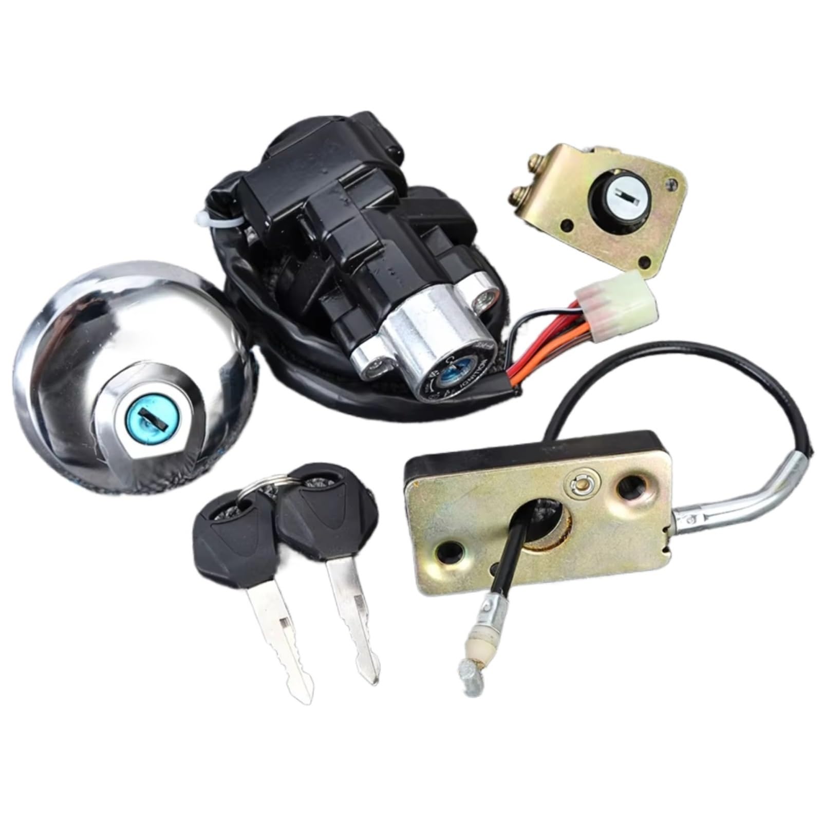 EDSXWUN Zündschloss Schalter Kompatibel Mit Suzuki Für GZ125 1998–2003 Für GZ250 1999–2011 Motorrad-Zündschloss Schlösser Tankdeckel-Schlüsselsatz EDSXWUN Zündschloss Schalter Kompatibel Mit Suzuki Für GZ125 1998–2003 Für GZ250 1999–2011 Motorrad-Zündschloss Schlösser Tankdeckel-Schlüsselsatz von EDSXWUN