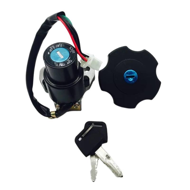 EDSXWUN Zündschloss Schalter Kompatibel Mit Yamaha Für DT200 Für DT200R 1991-1994 Für TW200 2003-2017 Motorrad-Zündschalter Tankdeckel-Schließschlüssel-Kit von EDSXWUN