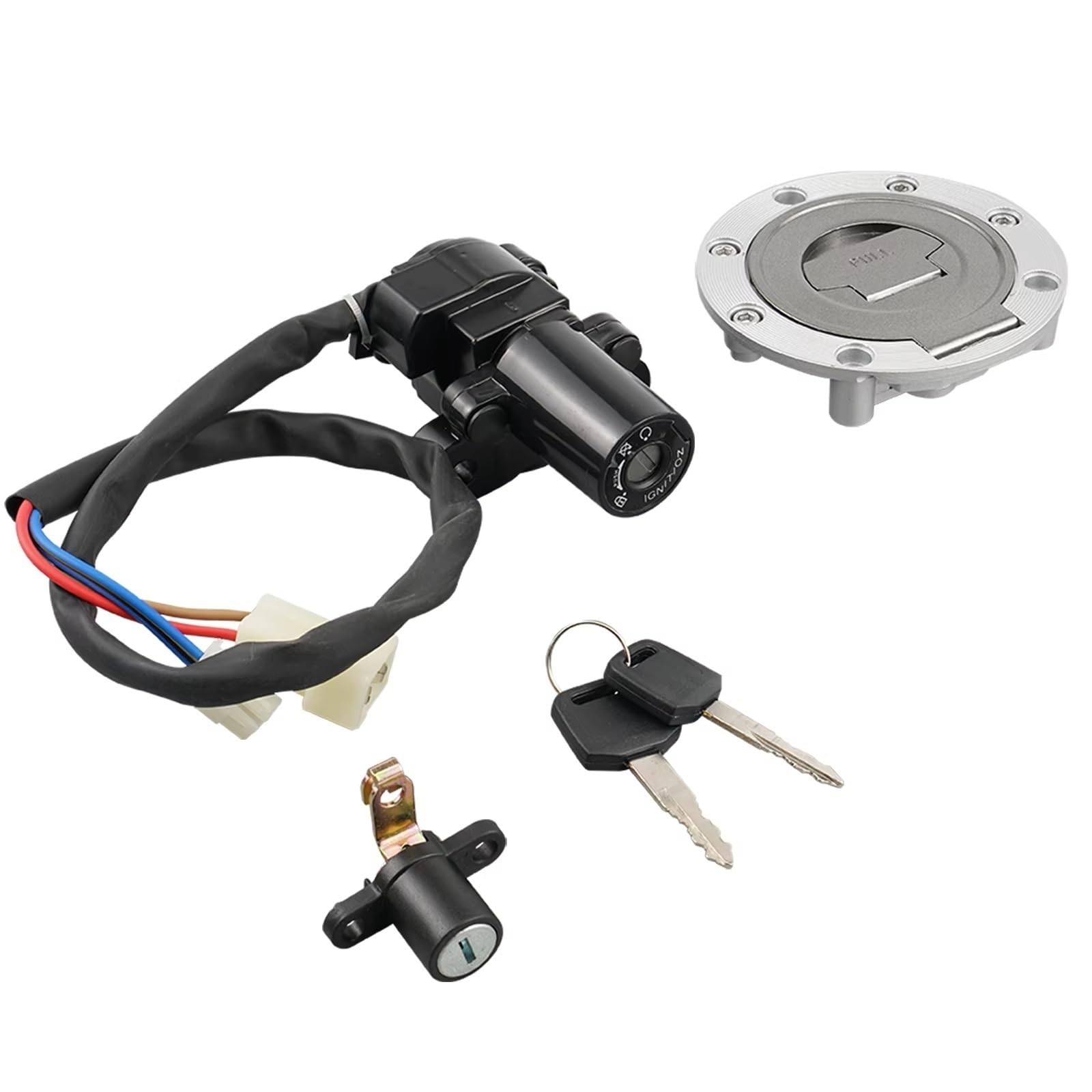 EDSXWUN Zündschloss Schalter Kompatibel Mit Yamaha Für MT03 2006–2012 Für YZF-R6 2003–2005 Für YZF-R1 1998–2003 Motorrad-Zündschalter Für Sitzschlossschlüssel Tankdeckelabdeckung EDSXWUN Zündschloss Schalter Kompatibel Mit Yamaha Für MT03 2006–2012 Für YZF-R6 2003–2005 Für YZF-R1 1998–2003 Motorrad-Zündschalter Für Sitzschlossschlüssel Tankdeckelabdeckung von EDSXWUN