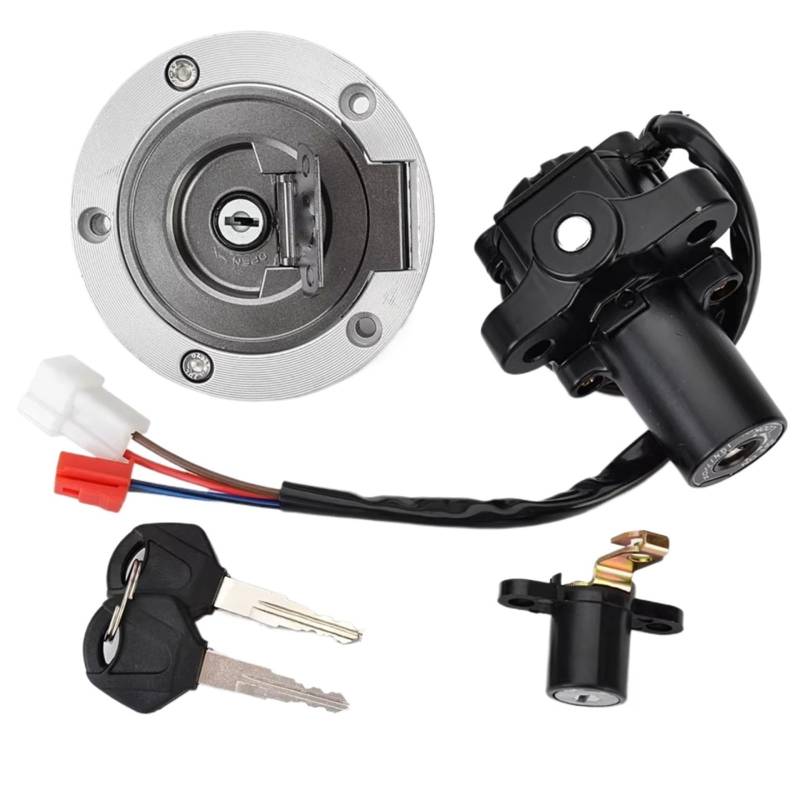 EDSXWUN Zündschloss Schalter Kompatibel Mit Yamaha Für XT660 Für XT660Z Für Tenere 2008-2013/2015 Für MT03 2006-2012 Motorrad-Zündschalter Für Sitzschloss von EDSXWUN