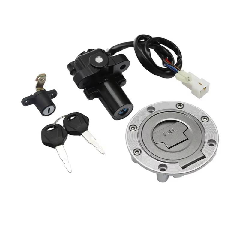 EDSXWUN Zündschloss Schalter Kompatibel Mit Yamaha Für YZF Für 6 2003–2005 Für YZF Für R1 2002–2003 Für MT03 2006–2012 Motorrad Für Gas-Zündschalterschlüssel Für Sitzschloss von EDSXWUN