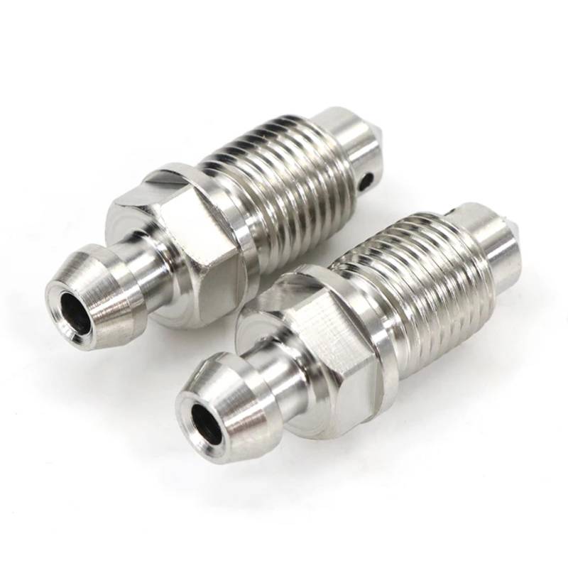 Schraubensatz Motorrad 2 Stück Allgemeine Teile Motorrad Auto Bremsentlüftungsnippel Bremssattel Aftermarket Verwenden Sie M10 X 1,5 Mm Edelstahl Für Geschwindigkeitsentlüfter-Auspuffschrauben von EDSXWUN