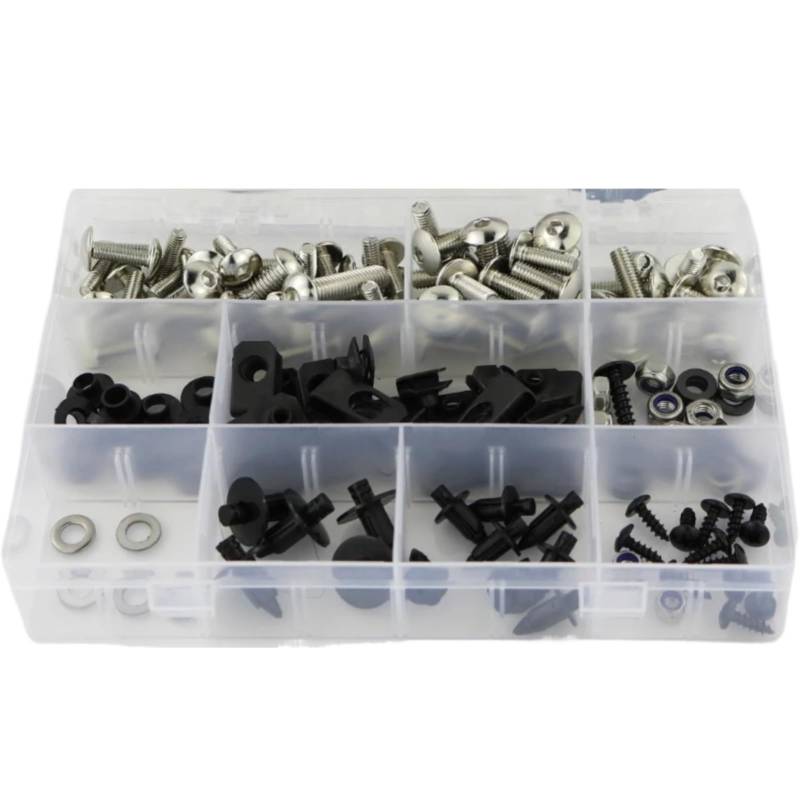 Schraubensatz Motorrad Für ST1100 1990–2002 Komplettes Komplettes VerkleidungsschraubenAbdeckung Karosserie-Schrauben Schrauben Für Geschwindigkeitsmuttern Motorrad-Batterie-Anschlussschrauben(Silver) von EDSXWUN