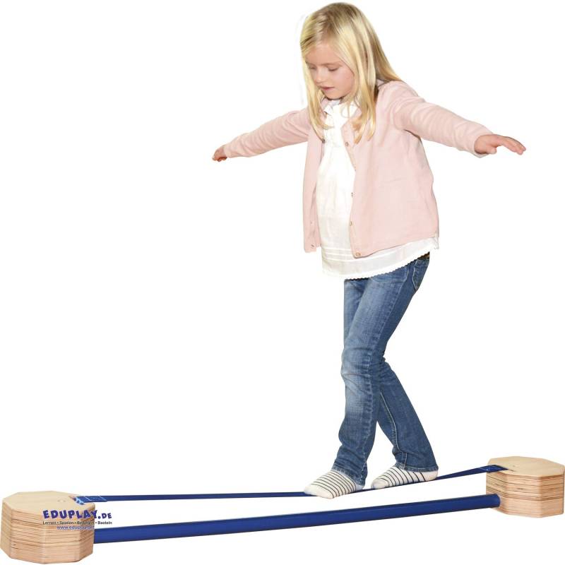 EDUPLAY 170378 Slacktrack, 142 cm, Natur/blau von EDUPLAY