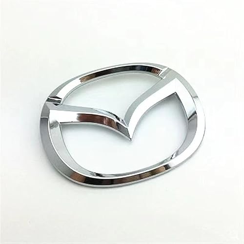 Auto Emblem für Mazda 3 2014-2018, ABS Abzeichen Hauben Dekoration Zeichen Autoaufkleber Logo Styling Dekorationsaufkleber Zubehör,Silver-XL von EEASSA