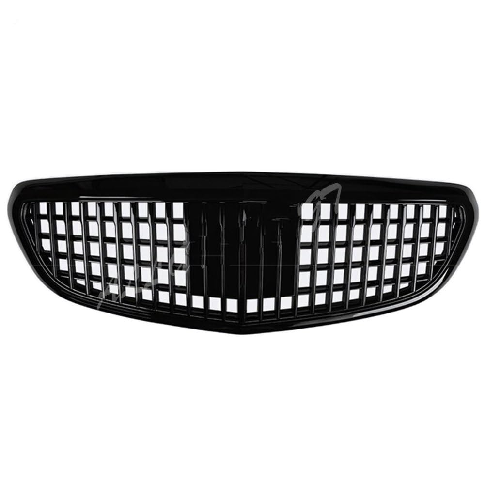 Auto-Frontgrill Für Merced&es W205 C-Klasse C250 C300 C400 2014–2021, stehendes Emblem, Stoßstangengrill, Eleganz/exklusiver Frontgrill im Maybach-Stil (Color : Black) von EEASSA